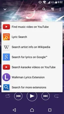 Walkman Lyrics Extension android App screenshot 0